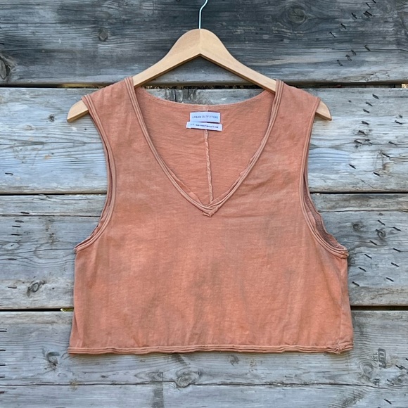 Urban Outfitters Tops - Urban Outfitters Burnt Orange Deep Dive Cropped Tank Top Size Small
